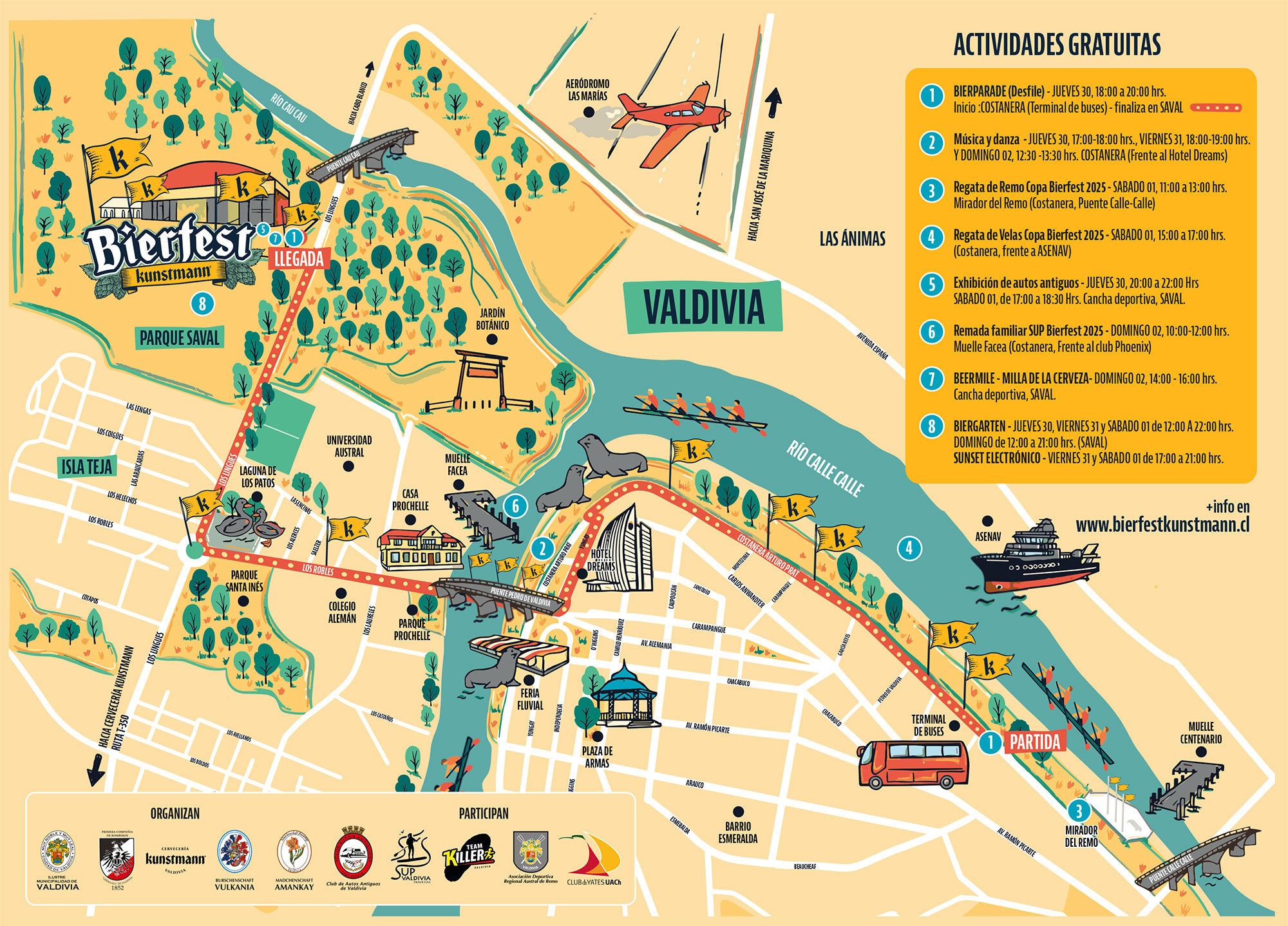 Mapa Bierfest Kusntmann 2025 - Valdivia